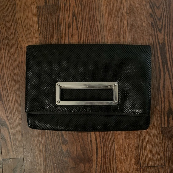 Express Metallic Sequin Clutch Purse